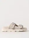 Mou Flat Sandals  Woman Color Beige In 米色