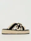Mou Jute Sandals In Black
