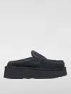Mou Eskimo Platform Slipper-mule In Black Suede In Schwarz