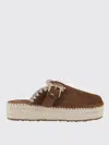 Mou Whipstitch-trim Flatform Mules