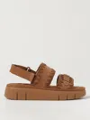 Mou Bounce Suede Flatform Sandals In Brown