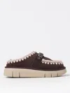 Mou 45mm Suede Platform Mules In Braun