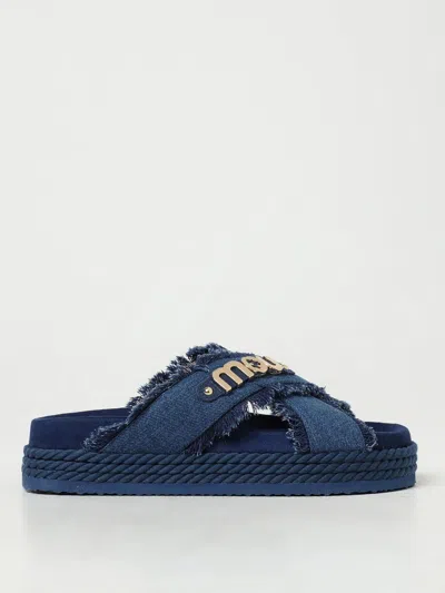 Mou Flache Sandalen  Damen Farbe Denim