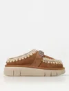 Mou Bounce Double-face Sheepskin Clog In Brown