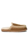 Mou Eskimo Suede And Shearling Slippers In Brown