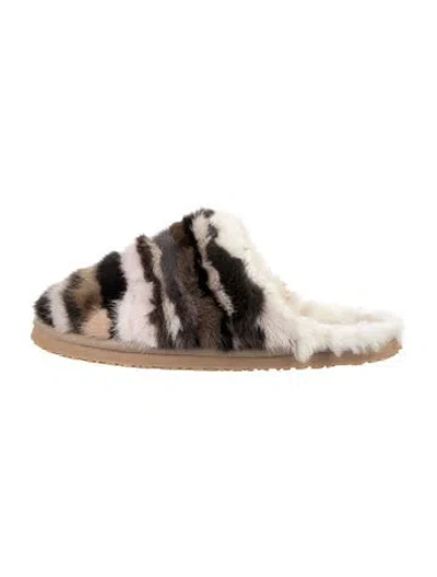 Pre-owned Mou Fur Animal Print In Brown