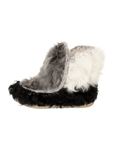 Pre-owned Mou Fur Boots In Multicolor
