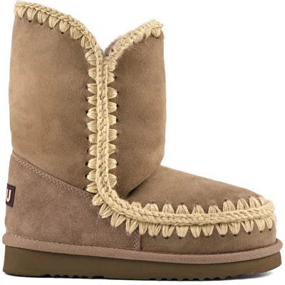 Mou Genuine Shearling Boot In Brown