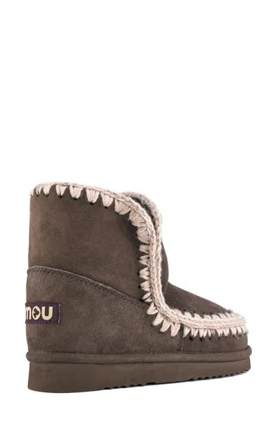 Mou Genuine Shearling Bootie In Brown