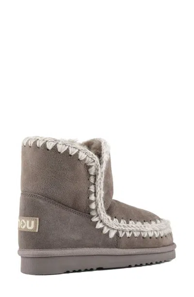 Mou Genuine Shearling Bootie In Gray