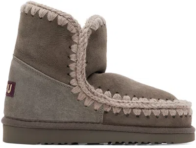 Mou Gray 18 Boots In Cha Charcoal