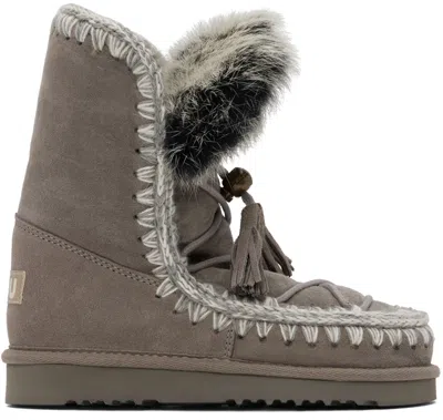Mou Gray Tassel Boots In Ngre New Grey