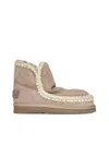 Mou Woman Ankle Boots Beige Size 7 Sheepskin In Elephant Grey