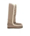 Mou Hand-crocheted Eskimo Boots In Neutral