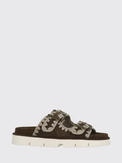 Mou Heeled Sandal Woman Color Brown In Animal Print