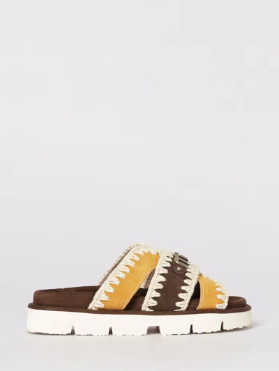 Mou Suede Sandals In Brown
