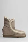 MOU INNER WEDGE ANKLE BOOTS INSIDE WEDGE IN GREY SUEDE