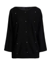 Mou Italy Deluxe Woman Sweater Black Size M Polyamide, Wool, Viscose, Cashmere In Black