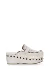 Mou Clog Leather Slipper-mule In Grey Suede