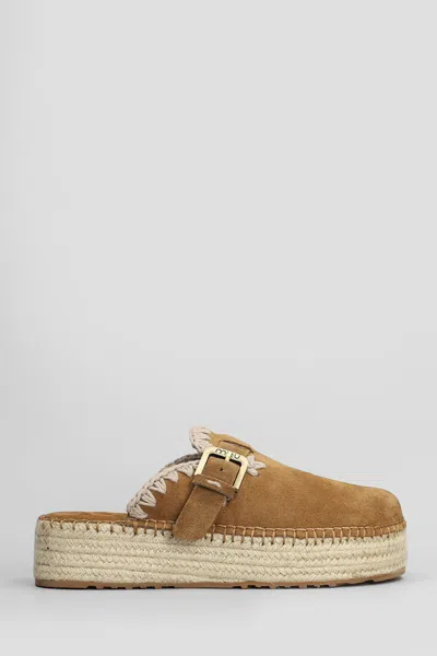 MOU MOU JUTE CLOG PLAIN SLIPPER-MULE