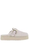 Mou Ivory Suede Leather Sneakers In Chlk Chalk