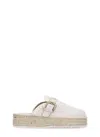 Mou Ivory Suede Leather Sneakers In Gray