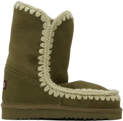 Mou Khaki 24 Shearling Boots In Moo Moos
