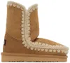 Mou Kids Brown Suede Boots In Tob Tobacco
