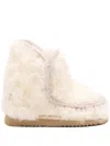 Mou Knitted-trim Sheepskin Boots In Multi