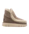 Mou Eskimo Bounce Platform Ankle Boot In Brown