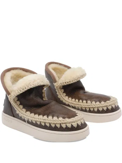 MOU LEATHER HIGH-TOP SNEAKERS
