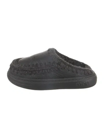 Pre-owned Mou Leather Mules In Multicolor