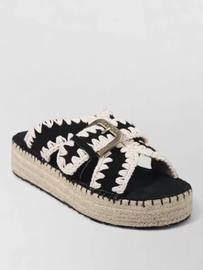 Mou Leather Sandals In White