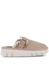Mou Leather Slippers In 中性色