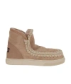 Mou Lined Interior Ankle Boots In Nude