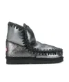 Mou Woven Detail Boots In Black