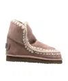 Mou Eskimo 18 Glitter Logo Ankle Boots In Brown