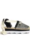 Mou Espa Sandal Espadrilles In Black Raffia In Black