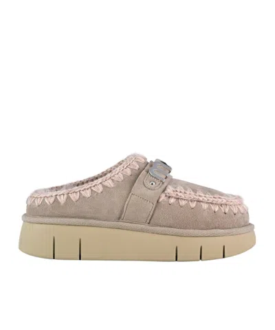 Mou Logo Muller Shoes In Cam Camel