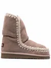 MOU LOGO-PATCH SUEDE BOOTS