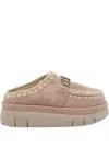 Mou Logo-plaque Platform Mules In Multi