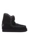 Mou Ankle Boots With Plush Sheep Leather Lining In Black