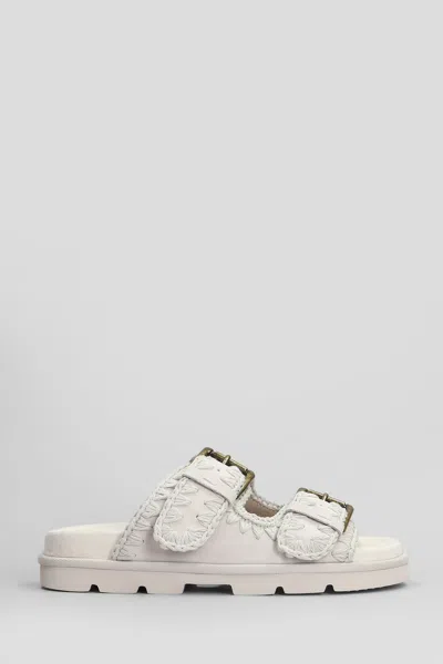 MOU LOW BIO FLATS IN GREY SUEDE