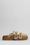 Mou Low Bio Sabot Slipper-mule In Leather Color Suede In Brown