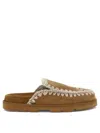 Mou Whipstitch-trim Suede Mules