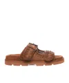 Mou Low-end Bio Flat Bottom Flip-flops In Brown