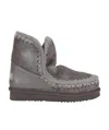 Mou 'eskimo' Grey Boots With Rear Logo Application In Gray