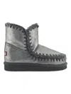 Mou Microglitter Black Double-face Sheepskin Eskimo 18 In Black
