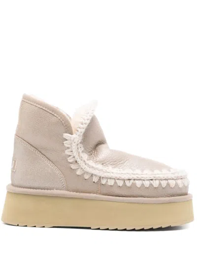 Mou Mini Eskimo Boots In Neutrals