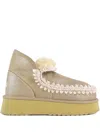 Mou Mini Eskimo Metallic Braided-trim Boots